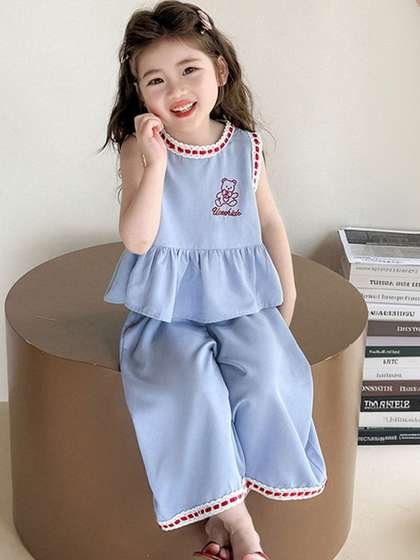 YK Girls Top with
                    Palazzos