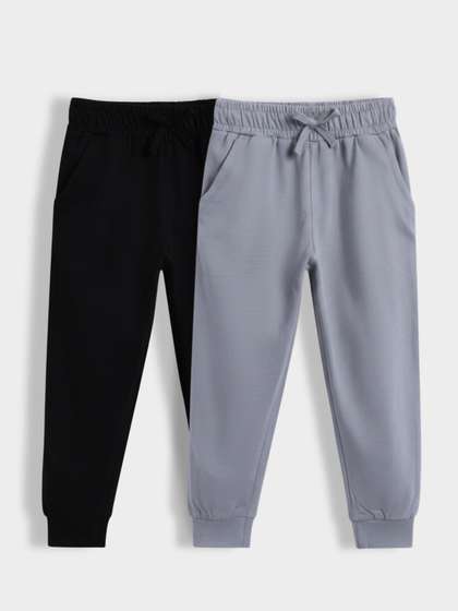 Orange Sugar Kids Pack
                    of 2 Cotton Joggers