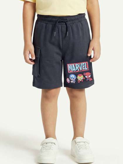 Juniors by Babyshop Boys
                    Typography Printed Marvel Shorts