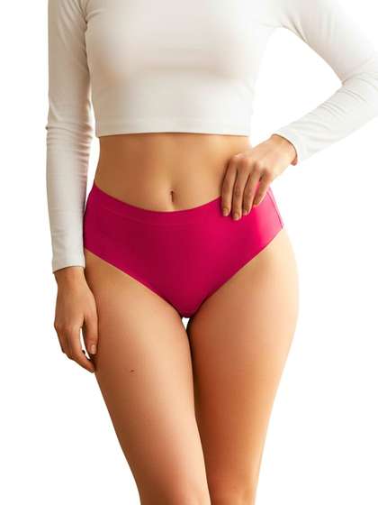 Saforia Women
                        Seamless High-Waist Soft Stretch Everyday
                        Comfort Briefs