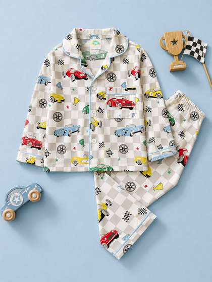 Fancy Fluff Unisex Kids
                    Printed Night suit
