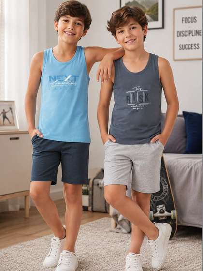 Bodycare Boys Pack of 2
                    Printed Assorted Cotton Tank
