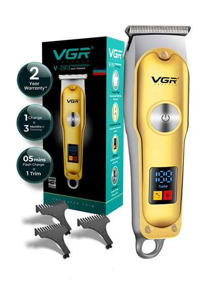 VGR V-290 Hair &
                      Beard Trimmer for Men with LED 120 Min Runtime
                      & Type-C Quick Charging