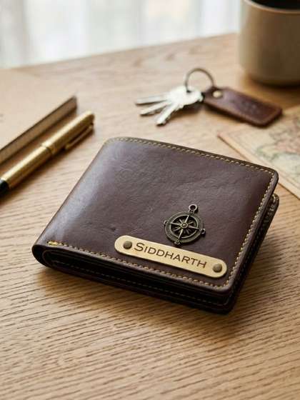 Navya Royal Art Men
                    Embellished Leather Two Fold Wallet