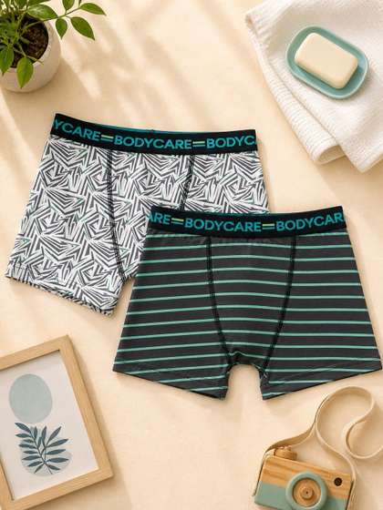 Bodycare Boys Pack of 2
                    Cotton Assorted Printed Trunks