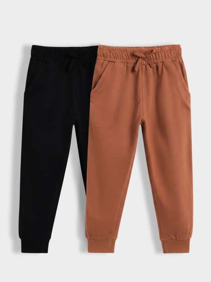 Orange Sugar Kids Pack
                      of 2 Cotton Joggers
