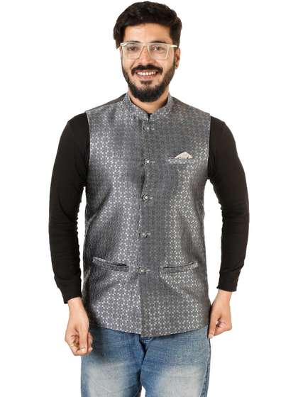 KUTUB FASHION Woven
                        Nehru Jackets