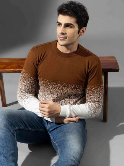 GRITSTONES Men
                        Graphic Printed Long Sleeves Cotton Pullover