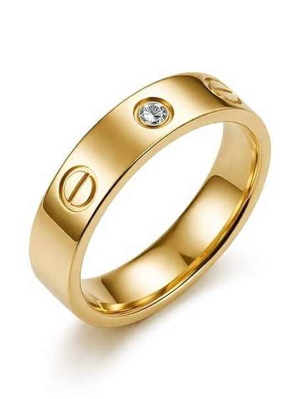 Lovemi Movements Unisex
                    Gold-Plated Finger Ring