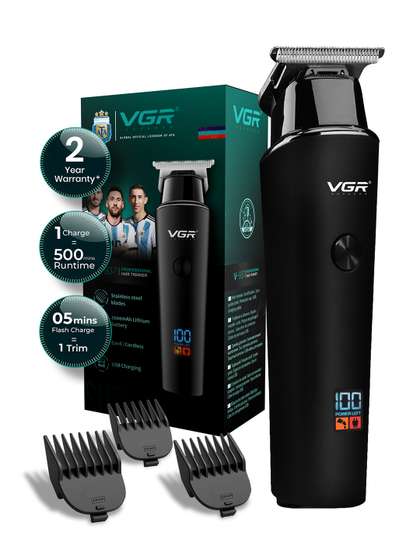 VGR V-937 Hair &
                    Beard Trimmer for Men - 500Mins LED Display Runtime
                    & Type-C Quick Charge