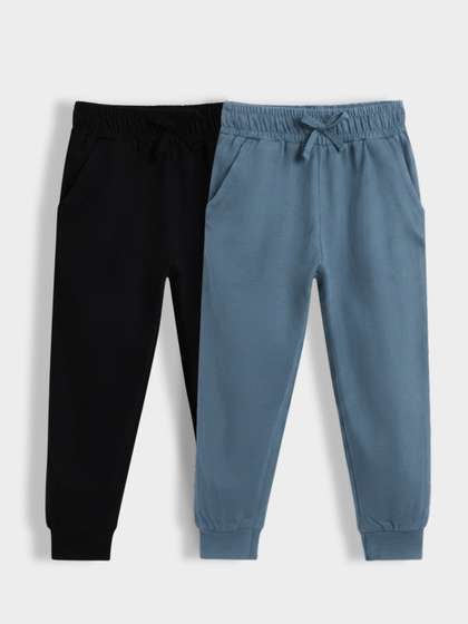 Orange Sugar Kids Pack
                      of 2 Mid-Rise Regular Fit Cotton Joggers