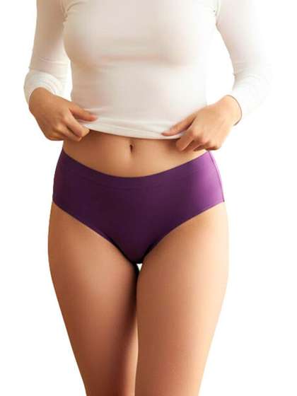 Saforia Women
                          Seamless High-Waist Soft Stretch Everyday
                          Comfort Briefs