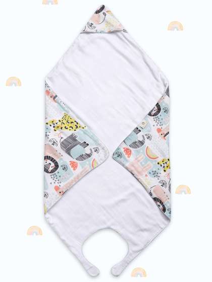 cocoon care Infants
                    Bamboo Muslin 3-in-1 Baby Hooded Towel