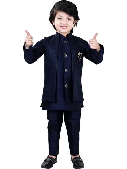 BAESD Boys Embroidered
                      Band Collar Sherwani