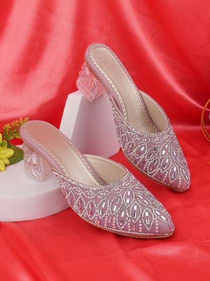 LMG Lifestyle
                        Embellished Party Block Mules