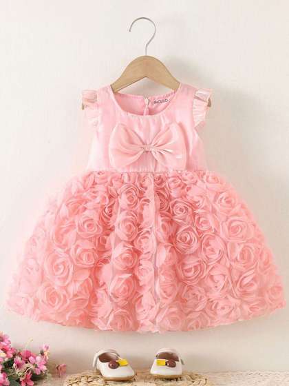 INCLUD Floral Applique
                    Satin Sleeveless Dress