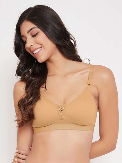 Clovia Beige Solid
                        Non-Wired Non Padded Full Coverage T-shirt Bra
                        BR2073P2442B