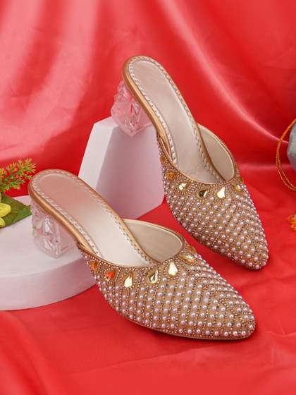LMG Lifestyle
                        Embellished Party Block Mules