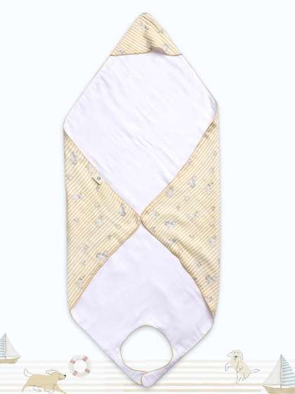 cocoon care Infants
                    Bamboo Muslin 3-in-1 Baby Hooded Towel
