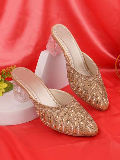 LMG Lifestyle
                        Embellished Party Block Mules