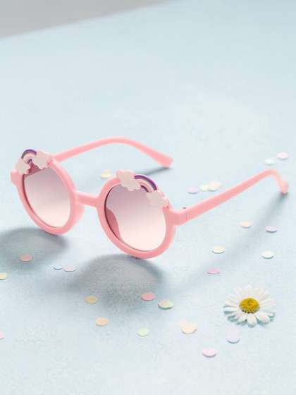 Stoln Girls Pink Lens
                    & Pink Round Sunglasses