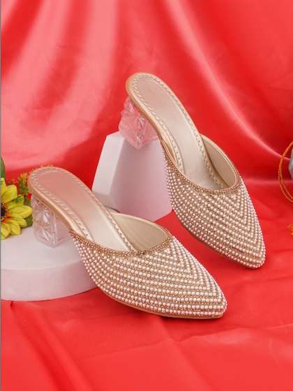 LMG Lifestyle
                        Embellished Party Block Mules