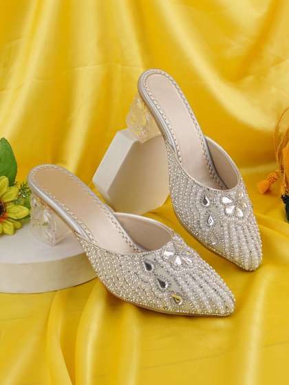 LMG Lifestyle
                        Embellished Party Block Mules