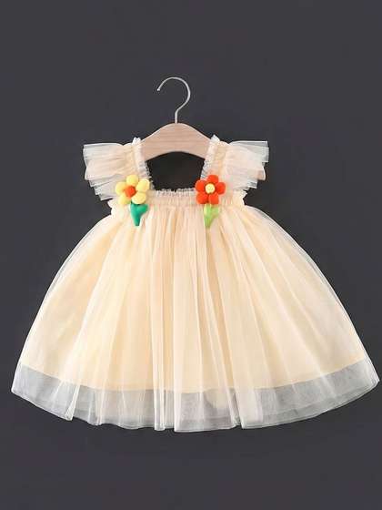 INCLUD Applique Net
                    Sleeveless Dress