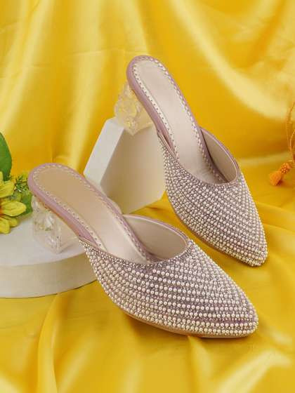 LMG Lifestyle
                        Embellished Party Block Mules