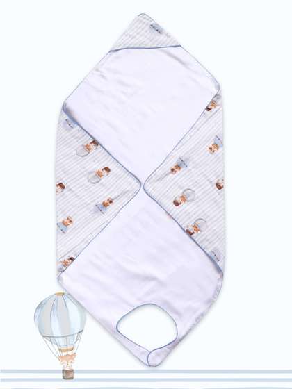 cocoon care Infants
                    Bamboo Muslin 3-in-1 Baby Hooded Towel