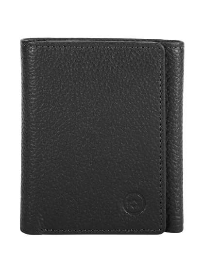 MARSTEN Men Textured
                    Leather Three Fold Wallet