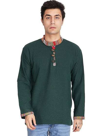 UKAL Men Ethnic
                        Motifs Indie Prints Khadi Handloom Kurta