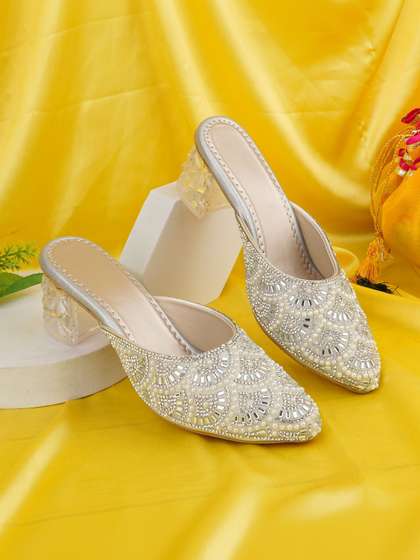 LMG Lifestyle
                        Embellished Party Block Mules