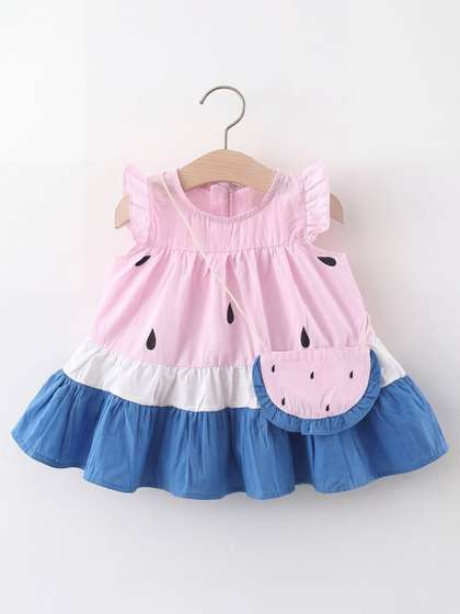INCLUD Colourblocked
                      Flutter Sleeve Short Dress