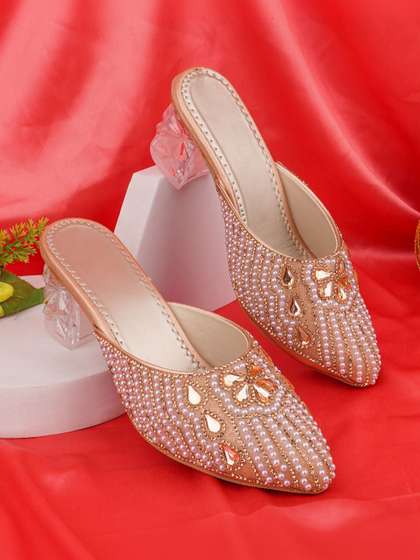 LMG Lifestyle
                        Embellished Party Block Mules