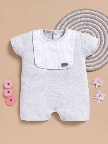 BABY GO Boys Round
                      Neck Cotton Rompers