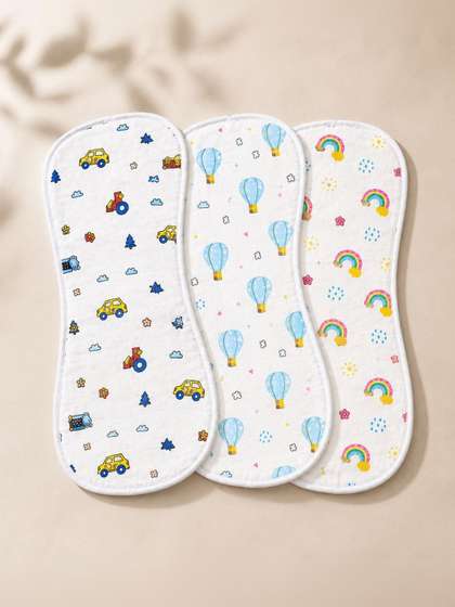 ZIKKU Set Of 3 Baby
                      Burp Pure Cotton Muslin Cloths