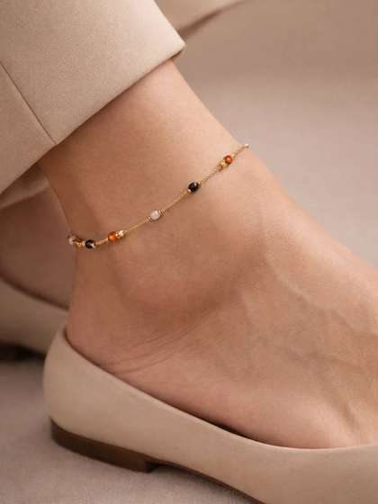 Rubans Multicolor Beaded Anklet