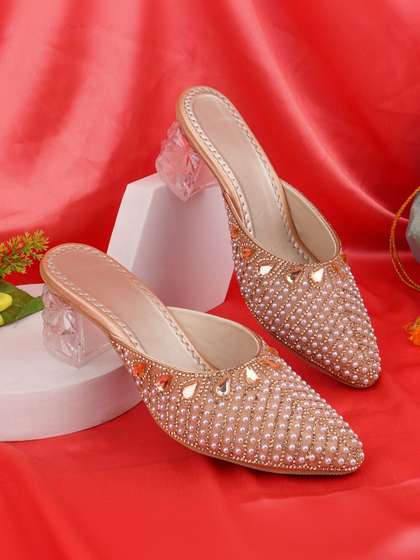 LMG Lifestyle
                        Embellished Party Block Mules
