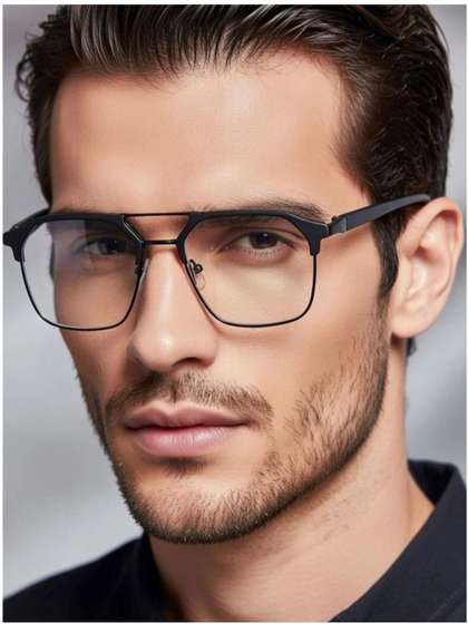 FUNGLASSES Unisex
                        Clear Lens & Gunmetal-Toned Wayfarer
                        Sunglasses with