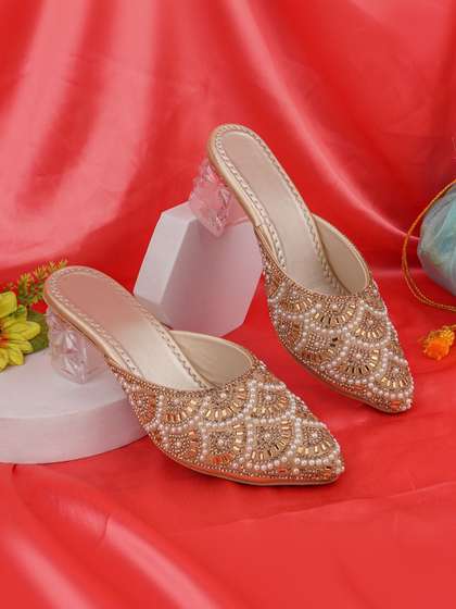 LMG Lifestyle
                        Embellished Party Block Mules