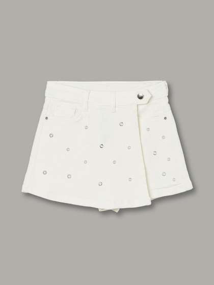 Fame Forever by
                    Lifestyle Girls Cotton Blend Mini Skorts Skirt