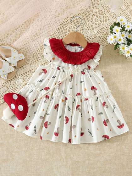 INCLUD Print Flutter
                    Sleeve Ruffled Short Dress