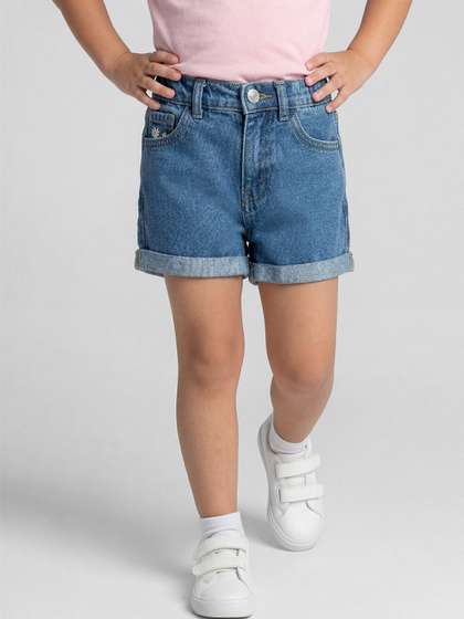 R&B Girls Embellished Denim Shorts