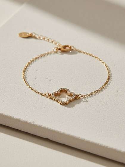Accessorize Women
                        Pave Cut Out Flora Bracelet