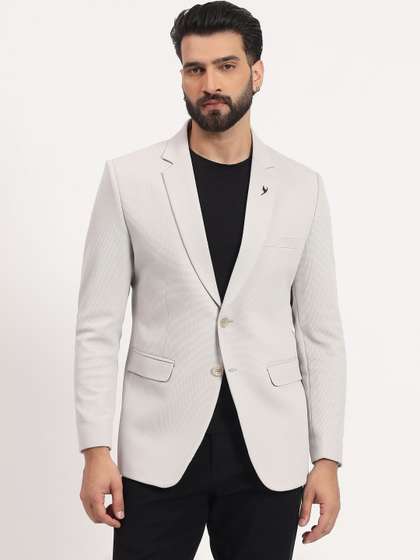 Darelooks Premium
                        Clothing Self Design Notched Lapel
                        Single-Breasted Casual Blazers