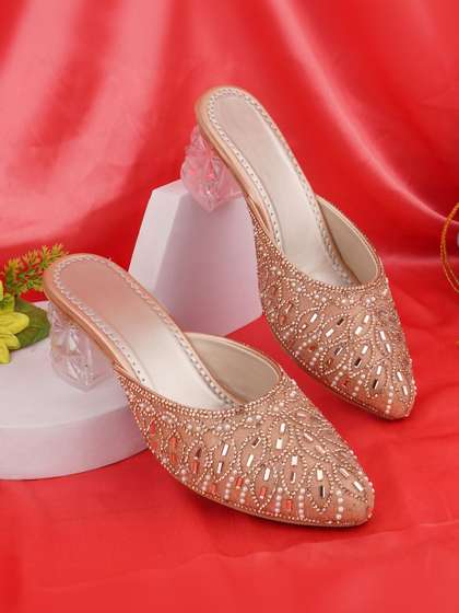 LMG Lifestyle
                        Embellished Party Block Mules