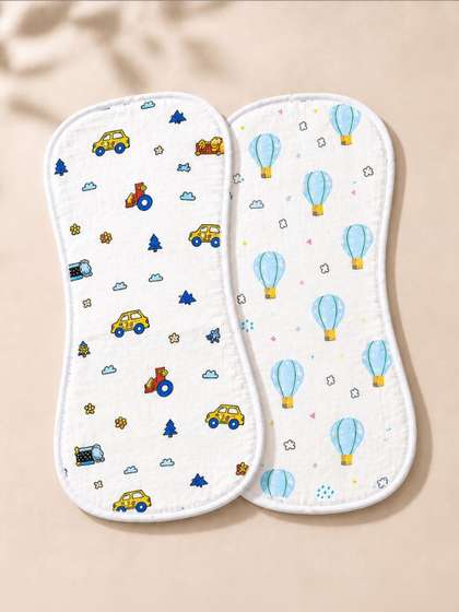 ZIKKU Set Of 2 Baby Burp
                    Pure Cotton Muslin Cloths