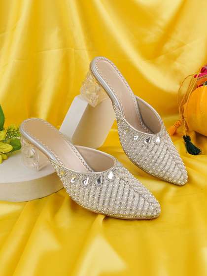 LMG Lifestyle
                        Embellished Party Block Mules