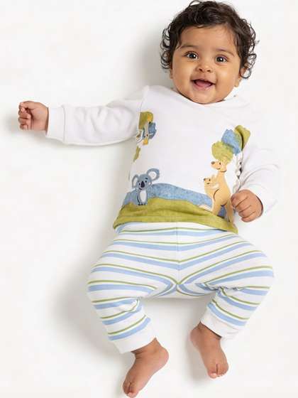Juniors by Babyshop Boys
                    Printed T-shirt with Pyjamas